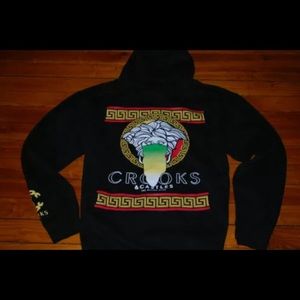 Mens Crooks & Castles Ombre Zip Hoodie Size Small